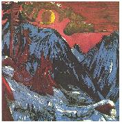 Ernst Ludwig Kirchner Moon night France oil painting artist